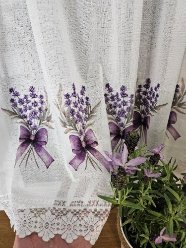 ZAZDROSTKA ŻAKARD LAWENDA2 50CM/70CM  (cena za 0,50mb)