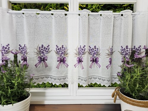 ZAZDROSTKA ŻAKARD LAWENDA2 50CM/70CM  (cena za 0,50mb)