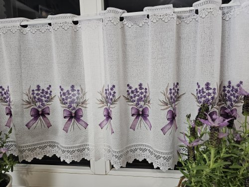 ZAZDROSTKA ŻAKARD LAWENDA2 50CM/70CM  (cena za 0,50mb)