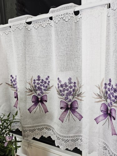 Zazdrostka żakard lawenda2 50cm/70cm  (cena za 0,50mb)