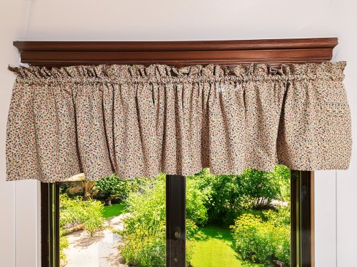 LAMBREKIN BEŻ KOLOROWE KWIATUSZKI