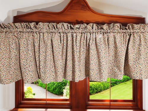 Lambrekin beż kolorowe kwiatuszki