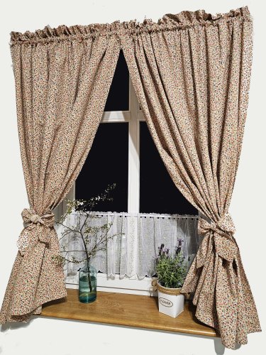 ZAKOSTYL ZASŁONY + ZAZDROSTKA  KOLOROWE KWIATUSZKI