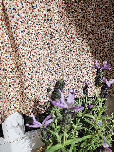 ZAKOSTYL ZASŁONY + ZAZDROSTKA  KOLOROWE KWIATUSZKI