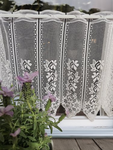 ZAZDROSTKA ŻAKARD PANEL KWIATUSZKI 40cm (cena za 0,50mb)