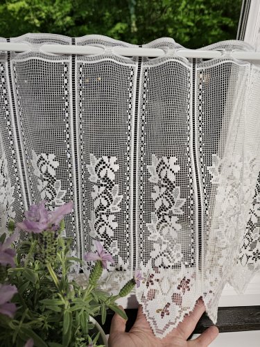 ZAZDROSTKA ŻAKARD PANEL KWIATUSZKI 40cm (cena za 0,50mb)