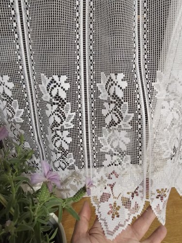 ZAZDROSTKA ŻAKARD PANEL KWIATUSZKI 40cm (cena za 0,50mb)