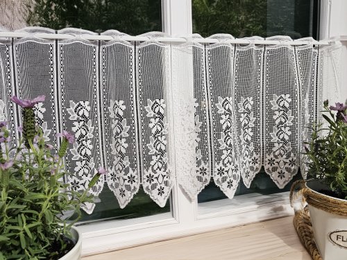 ZAZDROSTKA ŻAKARD PANEL KWIATUSZKI 40cm (cena za 0,50mb)