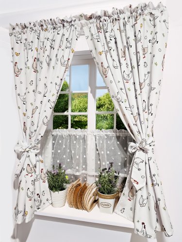 Zakostyl zasłony + zazdrostka koko kury plamoodporna