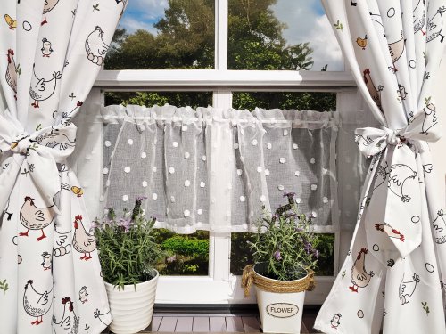 ZAKOSTYL ZASŁONY + ZAZDROSTKA KOKO KURY PLAMOODPORNA