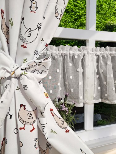 ZAKOSTYL ZASŁONY + ZAZDROSTKA KOKO KURY PLAMOODPORNA