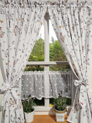 ZAKOSTYL ZASŁONY + ZAZDROSTKA KOKO KURY PLAMOODPORNA