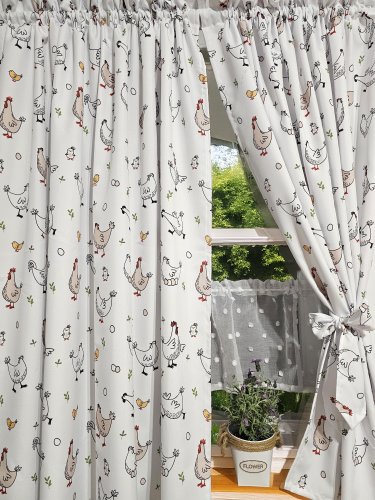 ZAKOSTYL ZASŁONY + ZAZDROSTKA KOKO KURY PLAMOODPORNA