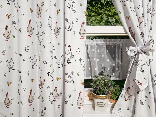 ZAKOSTYL ZASŁONY + ZAZDROSTKA KOKO KURY PLAMOODPORNA