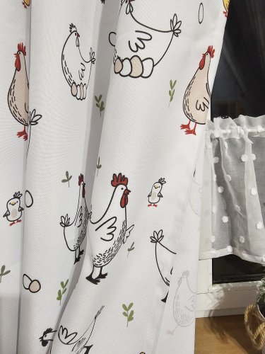 ZAKOSTYL ZASŁONY + ZAZDROSTKA KOKO KURY PLAMOODPORNA