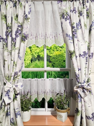 ZAKOSTYL ZASŁONY + ZAZDROSTKA + LAMBREKIN LAWENDA 