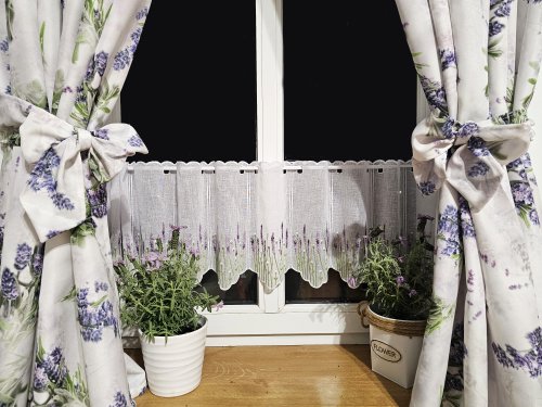 ZAKOSTYL ZASŁONY + ZAZDROSTKA + LAMBREKIN LAWENDA 