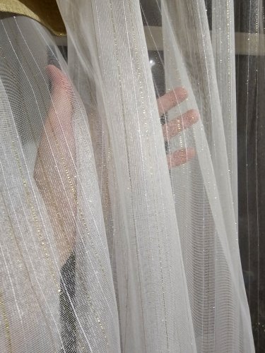 FIRANA FANTAZYJNA TŁO BIEL ZŁOTO OŁ. 300CM