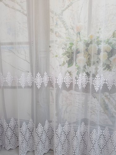 FIRANA GOTOWA MARKIZETA GRUBO HAFTOWANA 190cm szer./250cm wys.