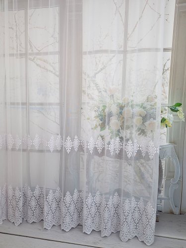 FIRANA GOTOWA MARKIZETA GRUBO HAFTOWANA 190cm szer./250cm wys.