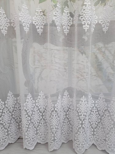 FIRANA GOTOWA MARKIZETA GRUBO HAFTOWANA 190cm szer./250cm wys.