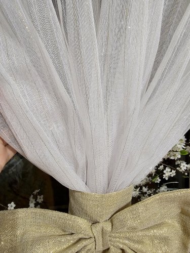 FIRANA GOTOWA ZŁOTY LAMBREKIN FIRANA ZŁOTE NITKI 300cm/160cm 