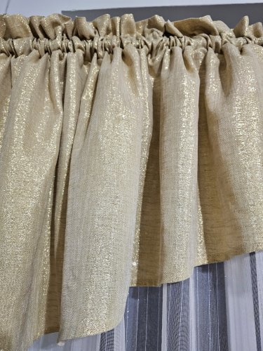 FIRANA GOTOWA ZŁOTY LAMBREKIN FIRANA ZŁOTE NITKI 300cm/160cm 