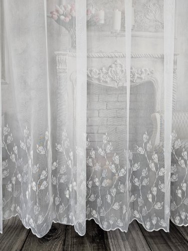 FIRANA GOTOWA MARKIZETA HAFTOWANA LISTKI 380cm szer./250cm wys.