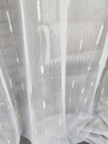 FIRANA LINIE PION SZCZOTKI  TŁO BIEL ZŁOTO OŁ. 300CM