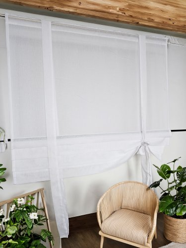 ROLETA JAK RZYMSKA PANELE ROLETKA ETAMINA BIEL/KREM