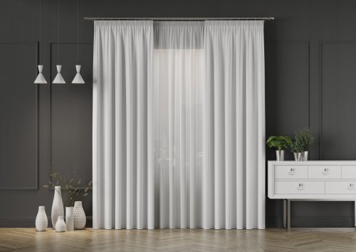 ZASŁONA GRETA BLACKOUT ZACIEMNIAJĄCA max320cm (KOLOR 001) JASNY SZARY