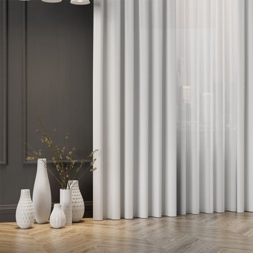 Zasłona greta blackout zaciemniająca max320cm (kolor 001) jasny szary