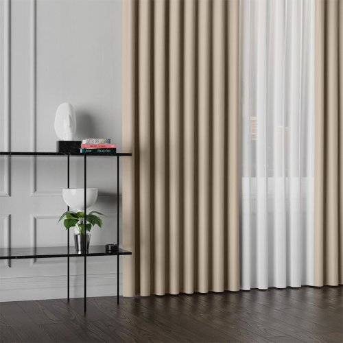 Zasłona greta blackout zaciemniająca max320cm (kolor 003) kremowy