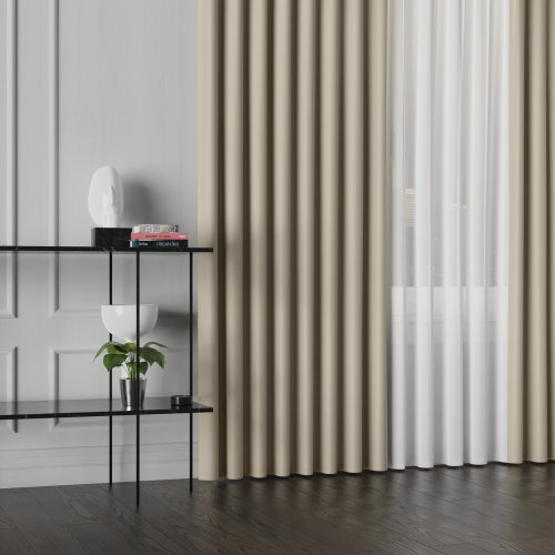 ZASŁONA GRETA BLACKOUT ZACIEMNIAJĄCA max320cm (KOLOR 003) KREMOWY