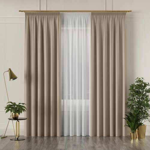 ZASŁONA GRETA BLACKOUT ZACIEMNIAJĄCA max320cm (KOLOR 004) BEŻOWY