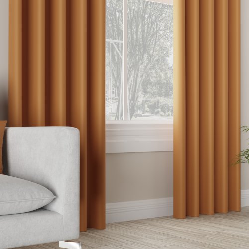 ZASŁONA DONA BLACKOUT ZACIEMNIAJĄCA max280cm (KOLOR 035) POMARAŃCZOWY RUDY