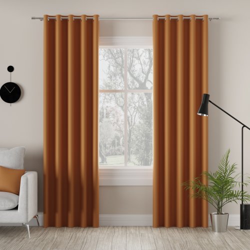 ZASŁONA DONA BLACKOUT ZACIEMNIAJĄCA max280cm (KOLOR 035) POMARAŃCZOWY RUDY