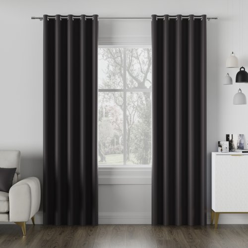 ZASŁONA DONA BLACKOUT ZACIEMNIAJĄCA max280cm (KOLOR 144) CIEMNY CHŁODNY BRĄZOWY