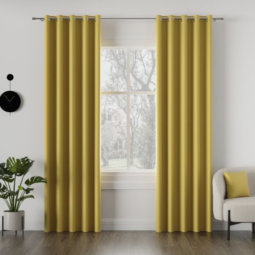 ZASŁONA DONA BLACKOUT ZACIEMNIAJĄCA max280cm (KOLOR 202) ŻÓŁTY