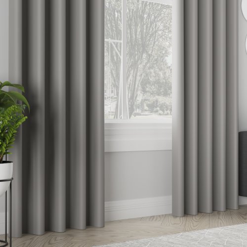 ZASŁONA DONA BLACKOUT ZACIEMNIAJĄCA max280cm (KOLOR 206) SZARY