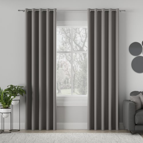 ZASŁONA DONA BLACKOUT ZACIEMNIAJĄCA max280cm (KOLOR 206) SZARY