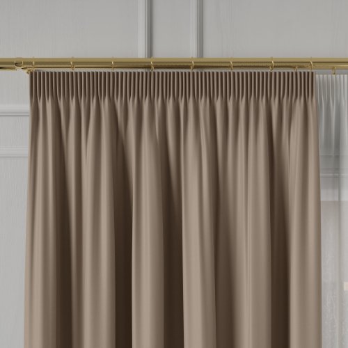 ZASŁONA GRETA BLACKOUT ZACIEMNIAJĄCA max320cm (KOLOR 007) JASNY BRĄZOWY