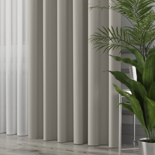 ZASŁONA GRETA BLACKOUT ZACIEMNIAJĄCA max320cm (KOLOR 010) BEŻOWO SZARY