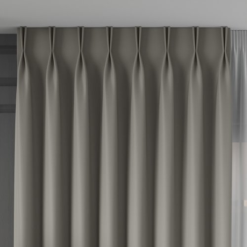 ZASŁONA GRETA BLACKOUT ZACIEMNIAJĄCA max320cm (KOLOR 011) CIEMNO BEŻOWO SZARY