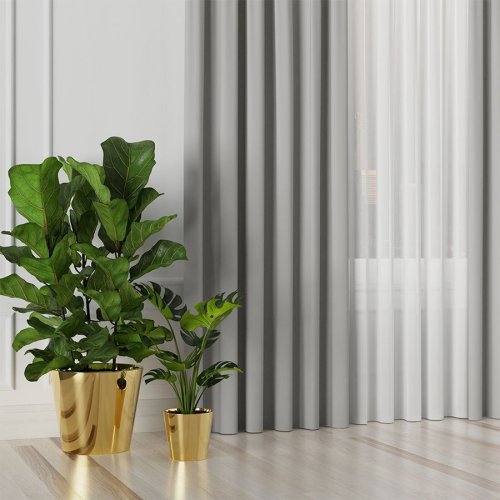 Zasłona greta blackout zaciemniająca max320cm (kolor 012) szary