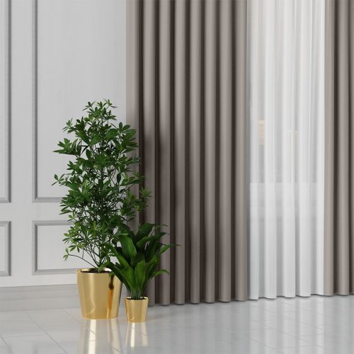 Zasłona greta blackout zaciemniająca max320cm (kolor 013) chłodny szary