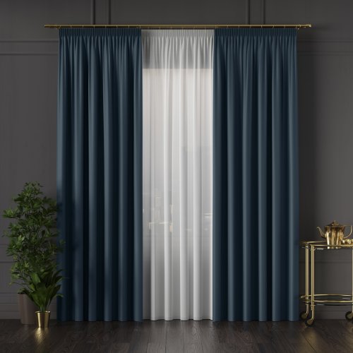 ZASŁONA GRETA BLACKOUT ZACIEMNIAJĄCA max320cm (KOLOR 016) GRANATOWY