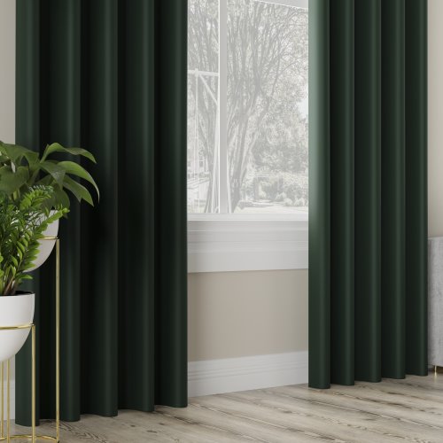 ZASŁONA DONA BLACKOUT ZACIEMNIAJĄCA max280cm (KOLOR 223) BUTELKOWY ZIELONY