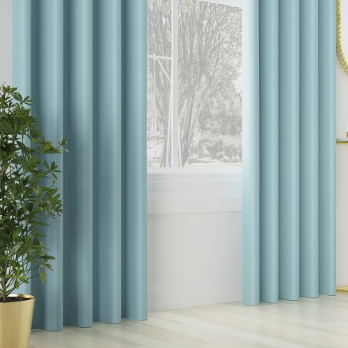 ZASŁONA DONA BLACKOUT ZACIEMNIAJĄCA max280cm (KOLOR 312) BŁĘKITNY NIEBIESKI