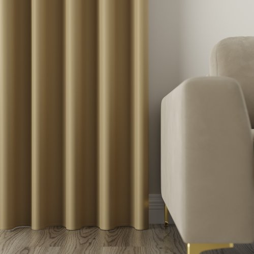 Zasłona dona blackout zaciemniająca max280cm (kolor 377) ciepły ciemny beżowy